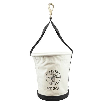 Tapered-Wall Bucket with Swivel Snap Hook, Canvas