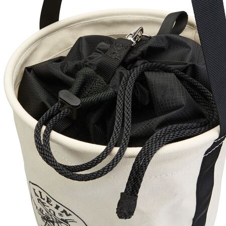 Canvas Bucket with Drawstring Close, 55.9 cm