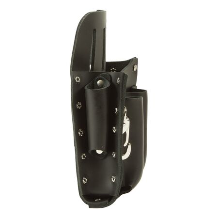 Leather Tool Pouch with Knife Snap - 5-Pocket