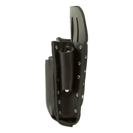 Leather Tool Pouch with Knife Snap - 5-Pocket