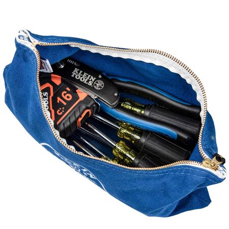 Zippered Bags, Canvas Tool Pouches Olive/Orange/Blue/Yellow, 4-Pack