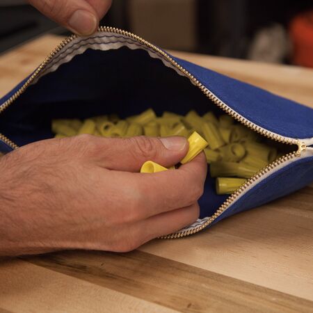 Zippered Bags, Canvas Tool Pouches Olive/Orange/Blue/Yellow, 4-Pack