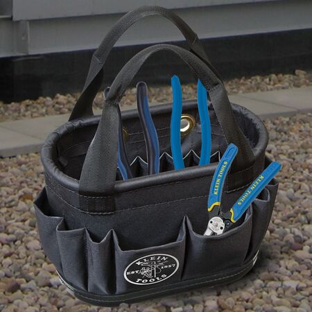 Hard-Body Bucket, 29-Pocket Aerial Bucket, Black
