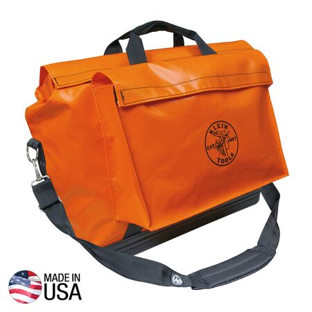 Tool Bag, Vinyl Equipment Bag, Orange, Large