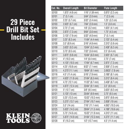 Standard-Point Drill-Bit Set - 29-Piece