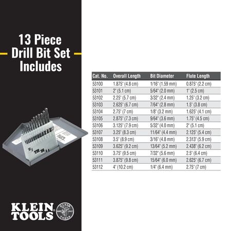 Standard-Point Drill-Bit Set - 13-Piece