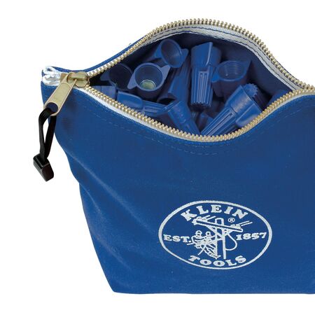Zippered Bag, Canvas Consumables Tool Pouch, Blue
