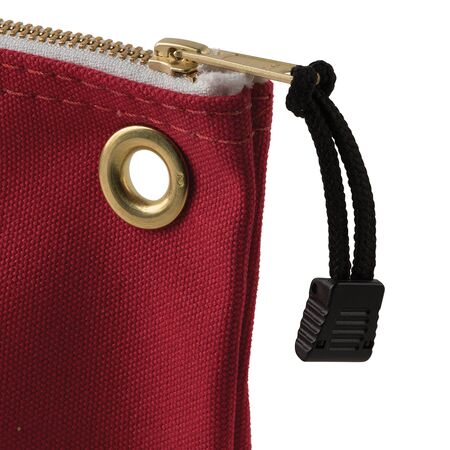 Zippered Bag, Canvas Tool Pouch, 25.4 cm, Red