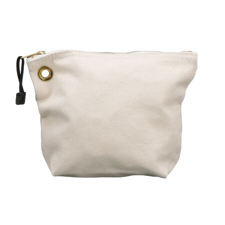 Zippered Bag, Canvas Tool Pouch, 25.4 cm, Natural