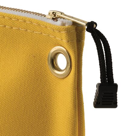 Zippered Bag, Canvas Tool Pouch, 25.4 cm, Yellow