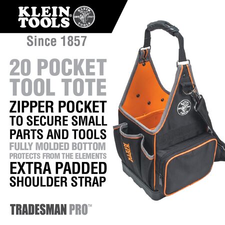 Tool Bag, Tradesman Pro™ Tool Tote, 20 Pockets, 22.2 cm