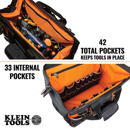Tool Bag, Tradesman Pro™ Wide-Open Tool Bag, 42 Pockets, 41.3 cm