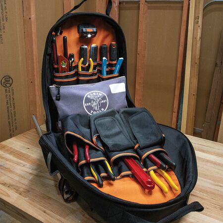 Zipper Bag with Divider, Canvas Tool Pouch, 17.8 cm, Gray