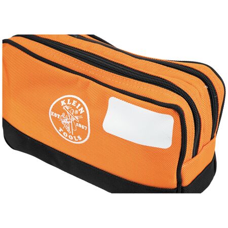 Double Zipper Bag, 25.4 cm x 15.2 cm, Orange