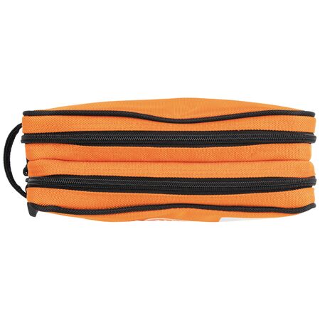 Double Zipper Bag, 25.4 cm x 15.2 cm, Orange