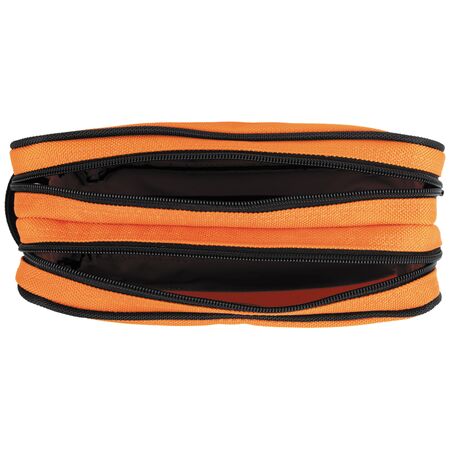 Double Zipper Bag, 25.4 cm x 15.2 cm, Orange