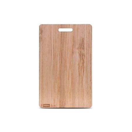 HID SEOS Bamboo Card 8K SIO | Laser Engraved | Vertical Slot | Eco-Friendly | @Pack of 100 | by Dicker Data
