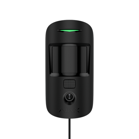 AJAX MotionCam Fibra Black | Built-in Camera | 5 Photos per Alarm | SmartDetect Algorithm | by Dicker Data