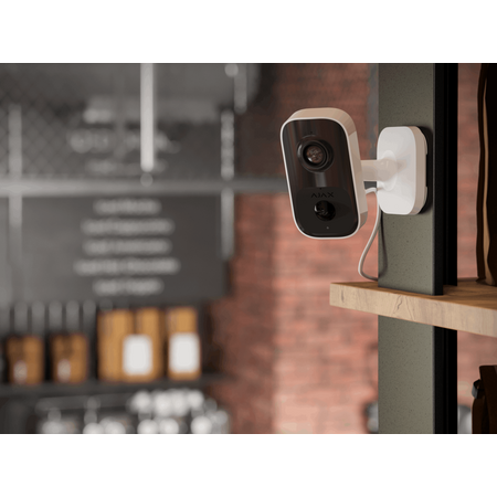 AJAX IndoorCam White | 4 MP CMOS Sensor | AI Object Detection | Two-Way Audio | by Dicker Data