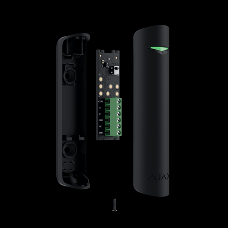 AJAX DoorProtect Fibra Black | Dual Reed Switches | IP50 Rated | Chime Feature | by Dicker Data