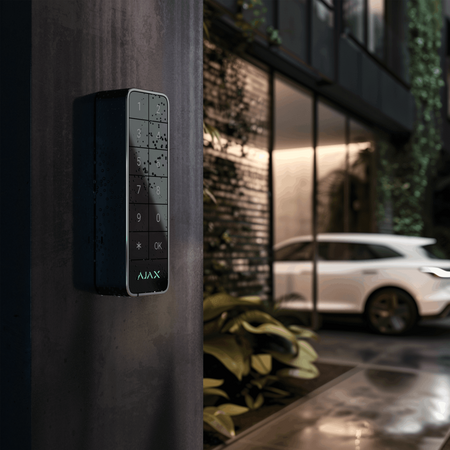 AJAX Superior Keypad Outdoor Fibra Black | IP66 & IK08 Rated | Multiple Authentication Methods | by Dicker Data