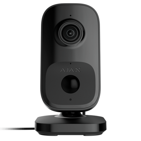 AJAX IndoorCam Black | 4 MP CMOS Sensor | AI Object Detection | Two-Way Audio | by Dicker Data