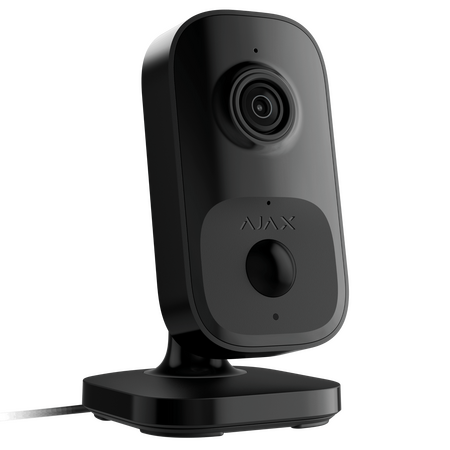 AJAX IndoorCam Black | 4 MP CMOS Sensor | AI Object Detection | Two-Way Audio | by Dicker Data