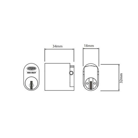 LOCKWOOD 570 Australian Oval Cylinder | X Cam Design | 5KD Keying System | Corrosion-Resistant Finish | by Dicker Data