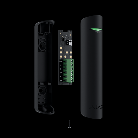 AJAX DoorProtect Plus Fibra Black | Dual Reed Switches | Adjustable Shock & Tilt Sensitivity | IP50 Rated | by Dicker Data