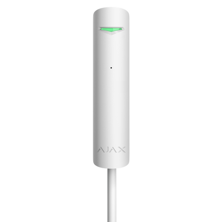 AJAX GlassProtect Fibra White | Electret Microphone | 180° Coverage | DualTone Technology | by Dicker Data