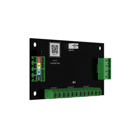 AJAX Fibra Line Splitter Module | Splits One Line to Four Outputs | Extends Up to 2000 Meters | by Dicker Data