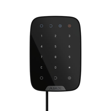 AJAX KEYPAD FIBRA BLACK | Capacitive Touch | 100 Personal Codes | IP50 Protection | by Dicker Data