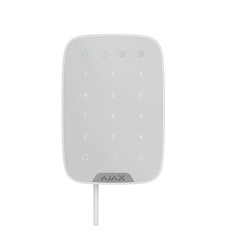 AJAX Fibra Keypad White | Capacitive Touch Sensor | Up to 100 Codes | IP50 Protection | by Dicker Data