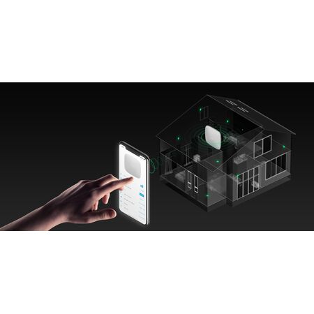 AJAX Hub 2 Plus Control Panel | Supports 200 Devices | Remote Control via App | IP20 Rated | by Dicker Data