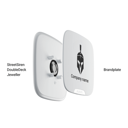 AJAX Brandplate for StreetSiren Double Deck | 10PCS | Durable Plastic | Customizable Design | by Dicker Data