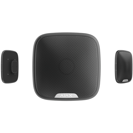 Wireless Security Siren AJAX StreetSiren Black | 85-113 dB Adjustable Volume | IP54 Weather Resistant | by Dicker Data