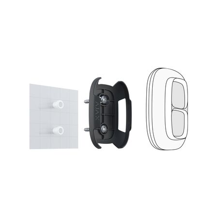 AJAX Holder for Button/Double Button | Ergonomic Design | Quick Detachment | Black | by Dicker Data