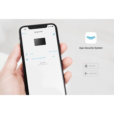 AJAX Pass Card Black | DESFire Technology | ISO 14443-A Standard | Supports 13 Hubs | @Pack of 10 | by Dicker Data AJAX Pass Card Black | DESFire Technology | ISO 14443-A Standard | Supports 13 Hubs | @Pack of 10 | by Dicker Data