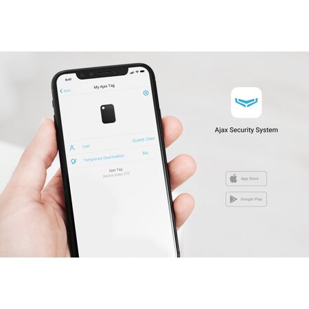 AJAX TAG FOB BLACK RFID | DESFire Technology | Contactless Security | @Pack of 3 | by Dicker Data