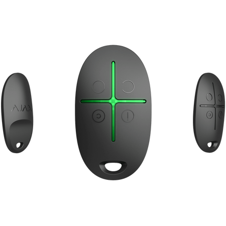 AJAX SpaceControl Remote Black | Panic Button & Jamming Detection | 1300m Range | by Dicker Data