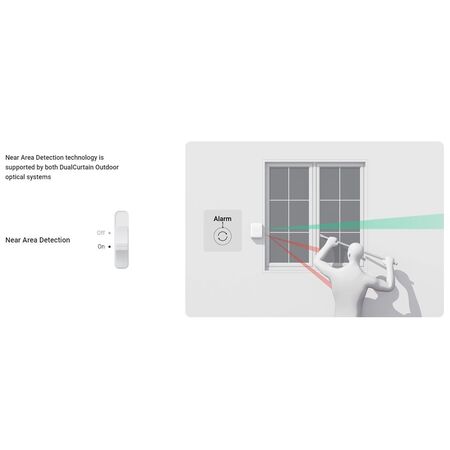 AJAX Dual Curtain Outdoor Motion Detector | Wireless | Dual PIR Sensors | IP54 Rated | by Dicker Data