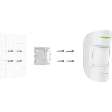 AJAX COMBIPROTECT PIR with Glass Break Detector | 12m Motion Detection | 9m Glass Break Detection | IP50 Rated | by Dicker Data