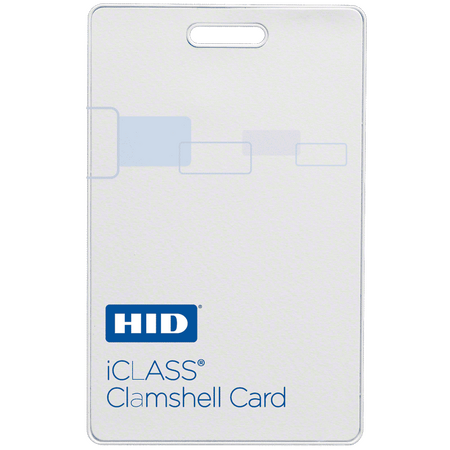 HID iCLASS Clamshell Card 2K/2 No-Num | Matte Finish | Vertical Slot Punched | Free Branch Programming | by Dicker Data