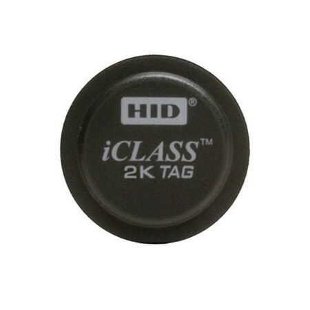 HID ICLASS TAG 2K/2 NO-NUM MAIN-PROG | Adhesive Security Tag | Pre-Programmed | Black with HID Artwork | by Dicker Data