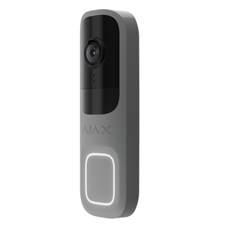 AJAX Doorbell Grey | 4 MP CMOS Sensor | AI Object Detection | PIR Motion Sensor | by Dicker Data