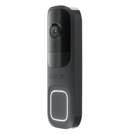 AJAX Doorbell Graphite | 4 MP CMOS Sensor | AI Motion Detection | IP54 Weather Resistant | by Dicker Data