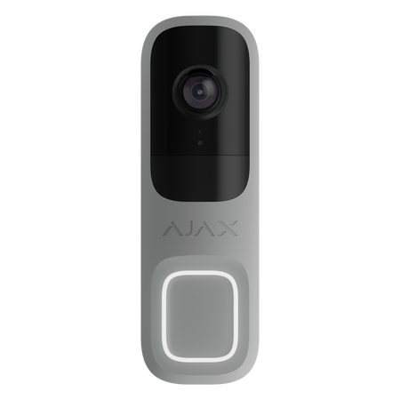 AJAX Doorbell Grey | 4 MP CMOS Sensor | AI Object Detection | PIR Motion Sensor | by Dicker Data