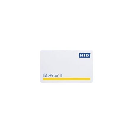 HID ISOProx II Proximity Card | 125 kHz Programmed | Vertical Slot Punch | White Gloss Finish | @Pack of 100 | by Dicker Data