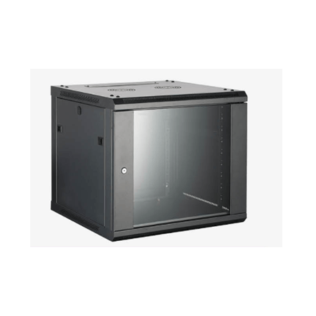 12U Rack Cabinet | Steel Construction | Optimal Airflow & Cable Management | Black | by Dicker Data