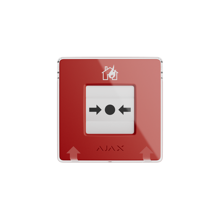 AJAX Manual Call Point Red Wireless | Resettable Frangible Element | LED Status Indicator | Tamper Alarm | by Dicker Data